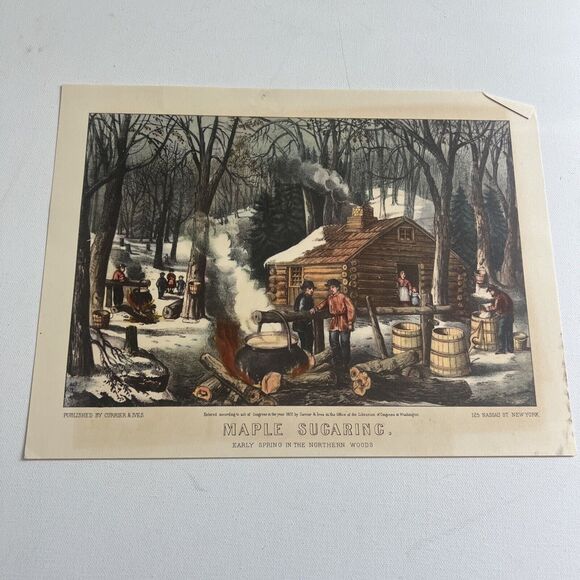 Currier & Ives Print Lot of 12 - Orig. Folder 9" x 12" Reprints Wall Art Vintage - Picture 5 of 16